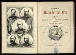 Illustrierter Kalender. 27. Jahrgang 1872