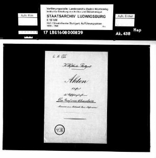 Der Graf von Charolais. Drama von Richard Beer-Hofmann