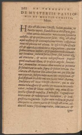 De Mysteriis Passionis Et Mortis Christi. Idem.