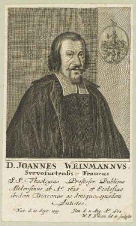Bildnis des Joannes Weinmannvs