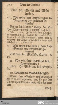 Von der Beicht und Absolution.