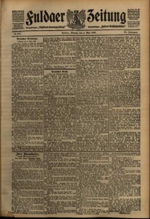 Ausgabe vom Montag, den 04. Mai 1908.
