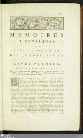 Livre Premier, Servant De Preface
