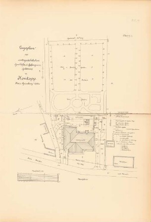 Amtsgerichts- und Gefängnisgebäude, Kontopp: Lageplan 1:400