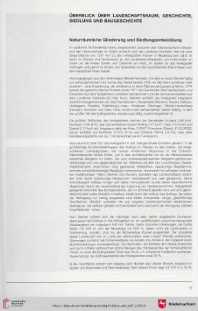 Naturräumliche Gliederung und Siedlungsentwicklung