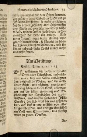 43, Am Christtage