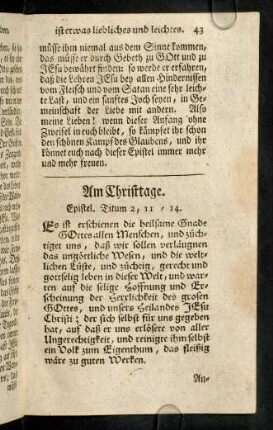 43, Am Christtage