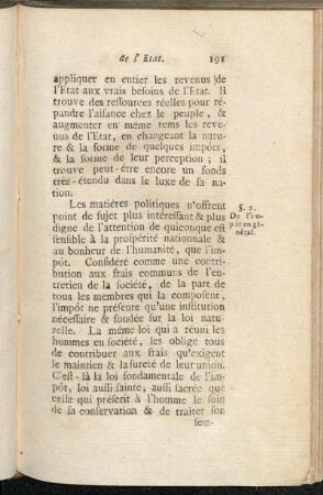 §. 2. De l´impôt en général.