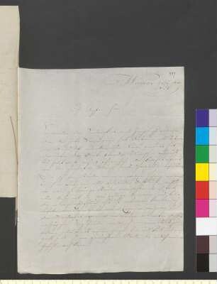 Brief von Meckely, Samuel an Goethe, Johann Wolfgang von