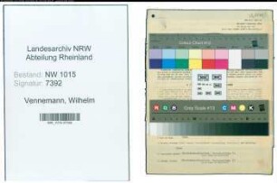 Entnazifizierung Wilhelm Vennemann , geb. 08.03.1890 (Geschaeftsfuehrer)