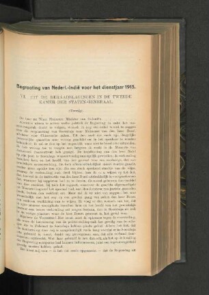 Begrooting van Nederl.-Indie voor het dienstjaar 1913.