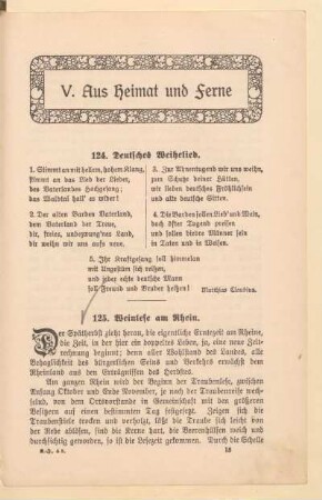 V. Aus Heimat und Ferne