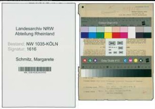Entnazifizierung Margarete Schmitz , geb. 19.05.1909 (Fuersorgerin)