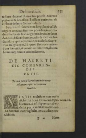 De haereticis comburendis. XXVII.