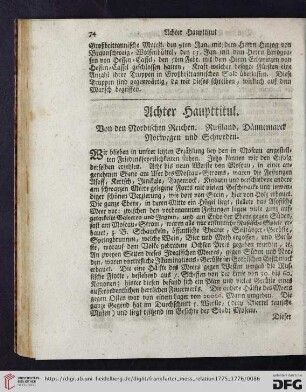 Achter Haupttitul: Von den Nordischen Reichen. Rußland, Dännemarck, Norwegen und Schweden