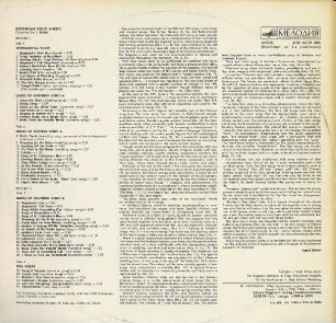 Musical art of the Peoples of the USSR. Anthology. Estonian Folk Music. Platte 2