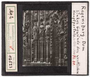 Regensburg: Dom, westliches Hauptportal, linkes Gewände