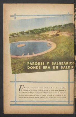 Parques y balnearios donde era un baldío