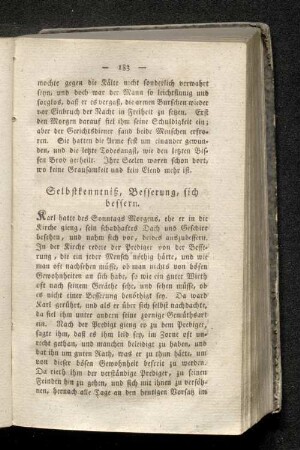 Selbstkenntniß, Besserung, sich bessern.