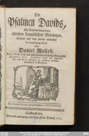 Die Psalmen Davids : Mit Beybehaltung derer üblichen französischen Melodeyen