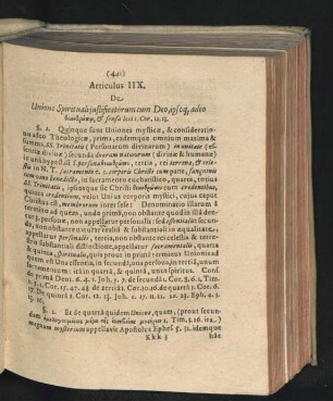 Articulus IIX. De Unione Spirituali iustificatorum cum Deo, ipsoque adeo ...
