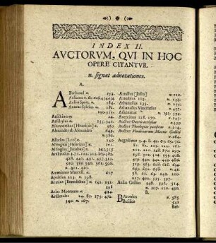 Index II. Autorum, Qui In Hoc Opere Citantur.