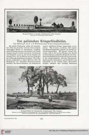 29: Von galizischen Kriegerfriedhöfen