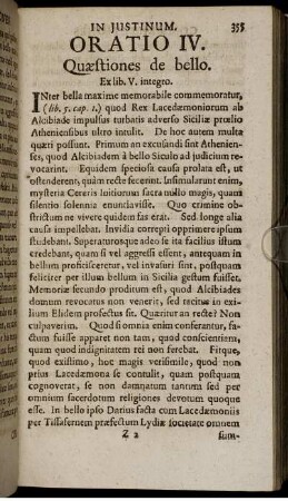 Oratio IV. Quæstiones de bello. - Oratio VII. Contra Saulum primum regem Israelitarum.