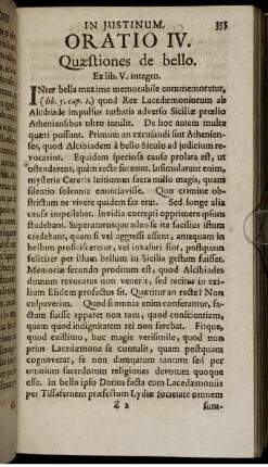 Oratio IV. Quæstiones de bello. - Oratio VII. Contra Saulum primum regem Israelitarum.