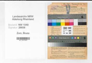 Entnazifizierung Bruno Zorn , geb. 14.02.1895 (Verwaltungsbeamter)