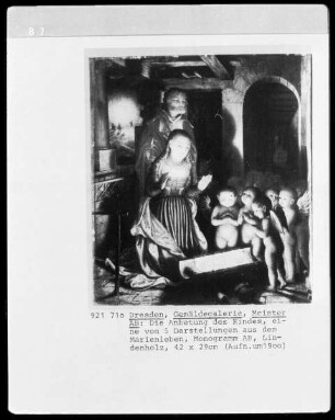 Fünf Darstellungen aus dem Leben Mariae — Die Anbetung des Kindes