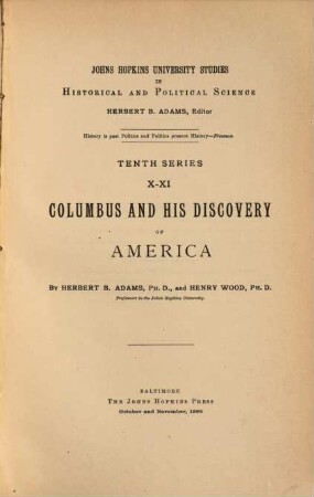 Columbus and his discovery of America