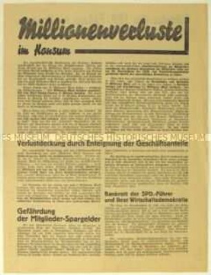 Aufruf der Revolutionären Genossenschaftsopposition zur Generalversammlungswahl der Berliner Konsumgenossenschaft 1933
