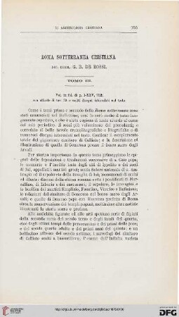 Roma sotterranea cristiana del comm. G. B. de Rossi: Tomo III