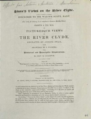 Text: Swan's Views on the River Clyde
