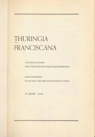 15: Thuringia Franciscana