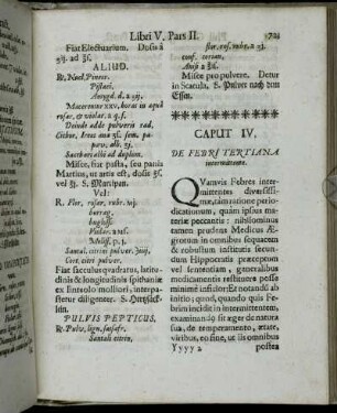 Caput IV. De Febri Tertiana.