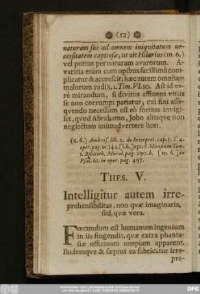 Thes. V. Intelligitur autem irreprehensibitas, non qua imaginaria, sed, quae vera.