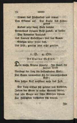1. B. 4. Ode. An Lucius Sestius
