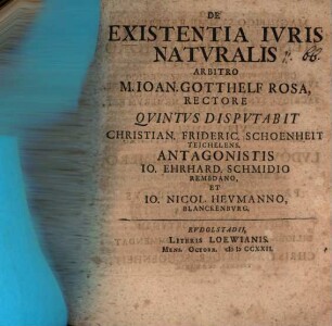 Diss. Vta de existentia iuris naturalis