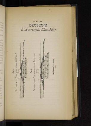 Plate 17 Sections of the lower parts of east jetty.