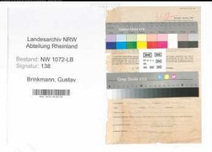 Entnazifizierung Gustav Brinkmann , geb. 16.03.1904 (Sparkassenbeamter)