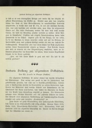 Herbarts Stellung zur allgemeinen Volksschule