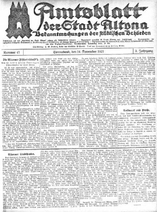 Nummer 47 : Sonnabend, den 24. November 1923