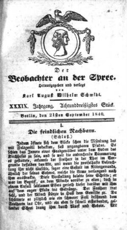 38. Stueck, 21. September 1840