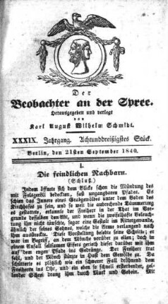 38. Stueck, 21. September 1840
