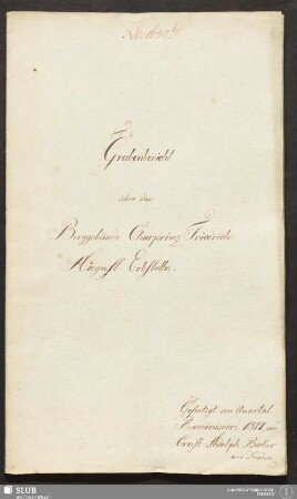 Grubenbericht über das Berggebäude Churprinz Friedrich August Erbstolln - 18.6315 4.