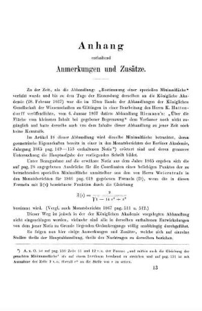 Anmerkungen und Zusätze