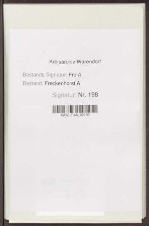 Rechnungsbelege Kirchspiel Freckenhorst