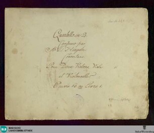 Quartets - Don Mus.Ms. 651 : vl (2), vla, vlc; B|b; Hob III:67